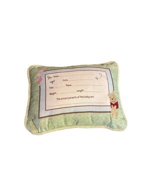Vintage Winnie the Pooh Baby Memory Pillow - Green